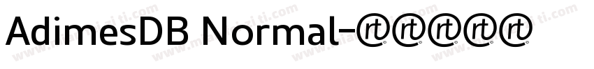 AdimesDB Normal字体转换